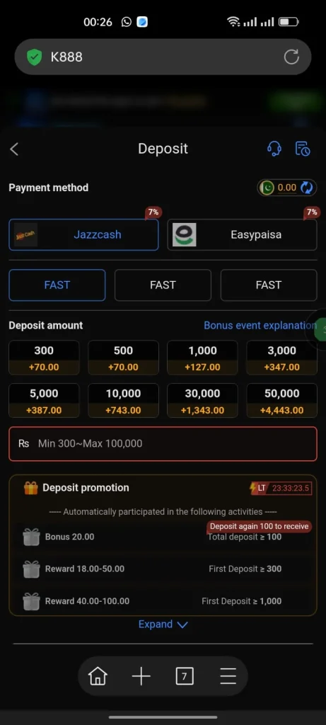 K888 Easypaisa App