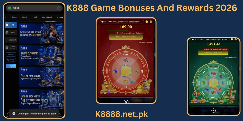 K888 Game Bonuses And Rewards