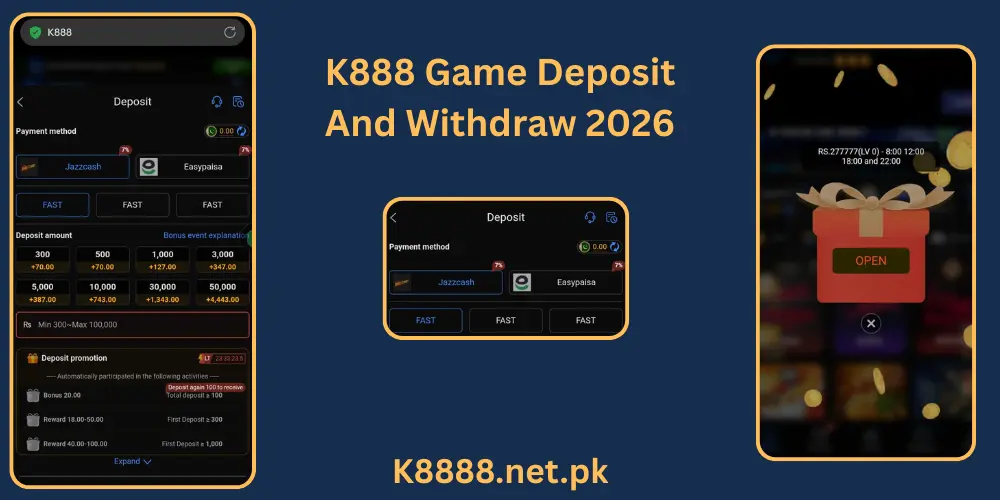 K888 Game Deposit And Withdraw