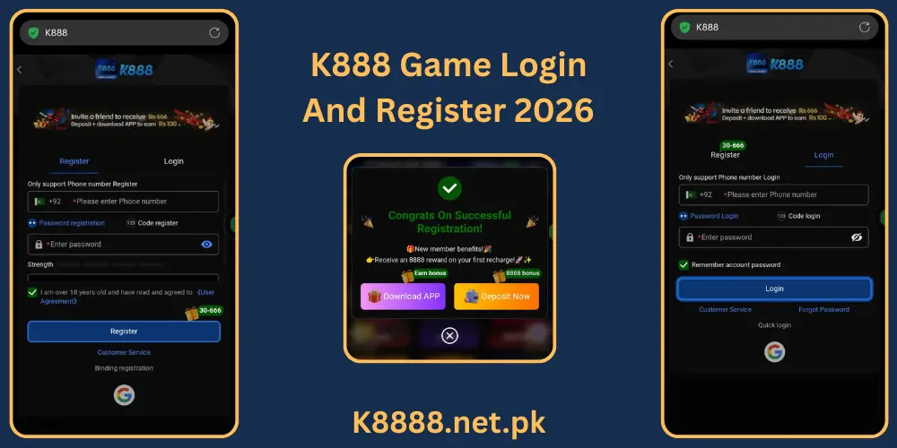 K888 Login And Register