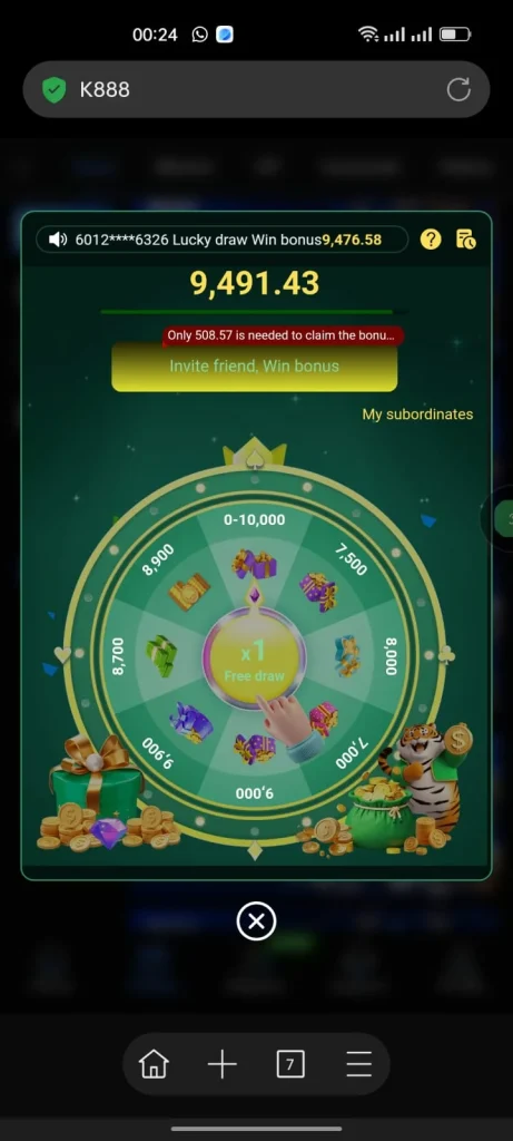 K888 Lucky Wheel